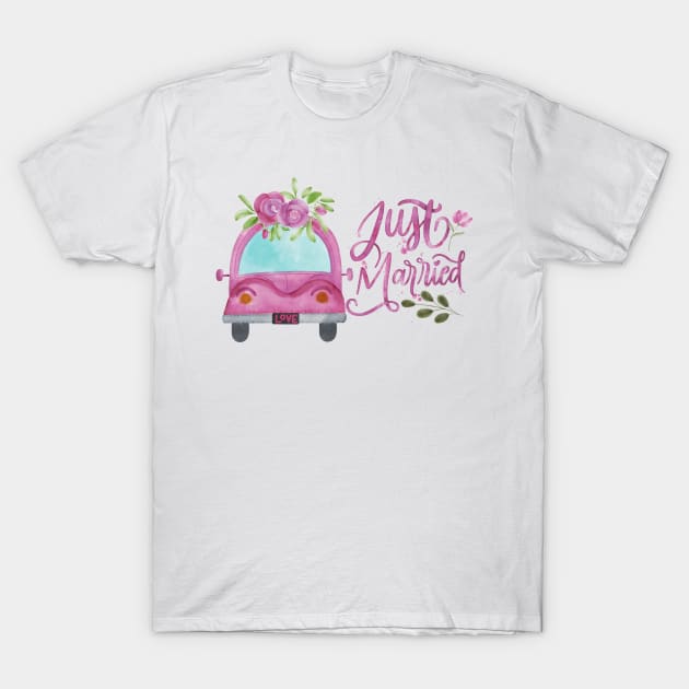 Just married T-Shirt by PrintAmor